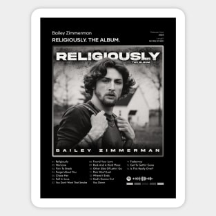 Bailey Zimmerman - Religiously. The Album. Tracklist Album Sticker